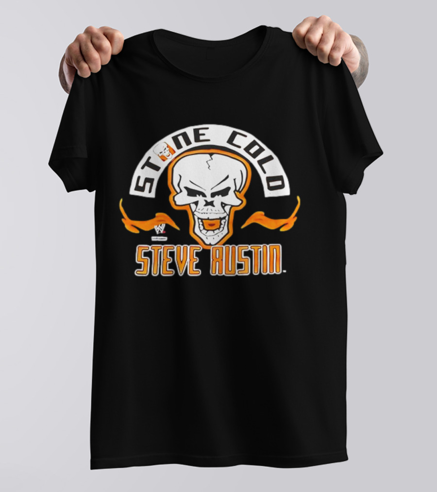 Stone Cold Steve Austin WWE Skull Flame Vintage T-Shirt
