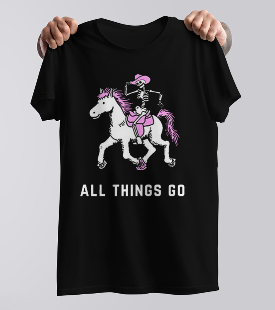 All Things Go Skeleton Riding Pony NYC Lineup T-Shirt