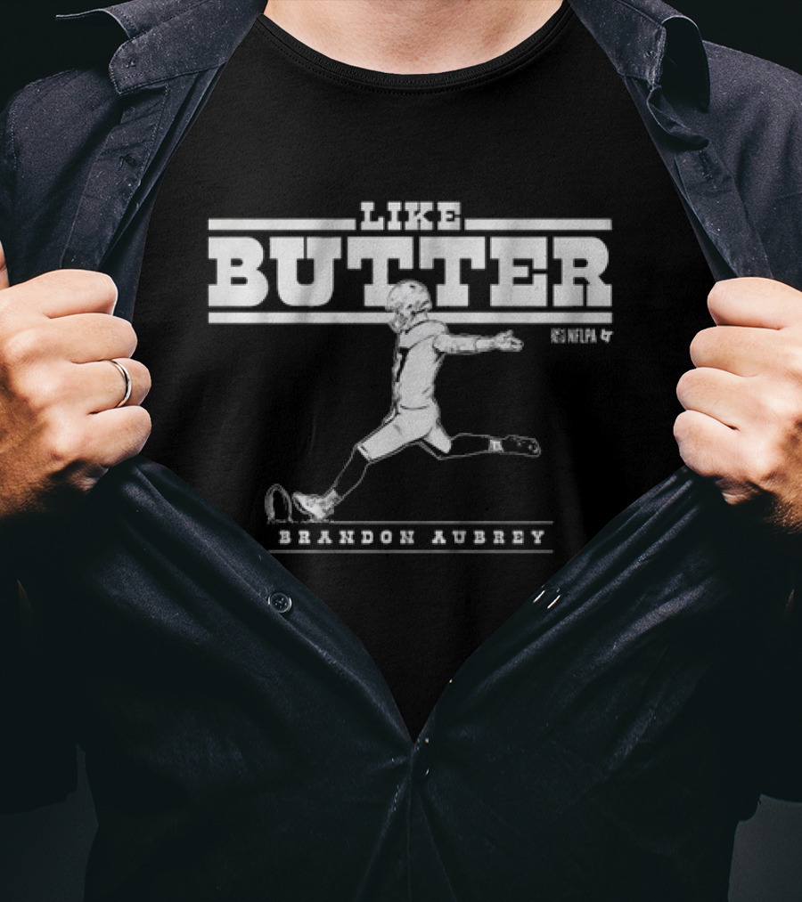 Brandon Aubrey Like Butter NFLPA Football Player T-Shirt