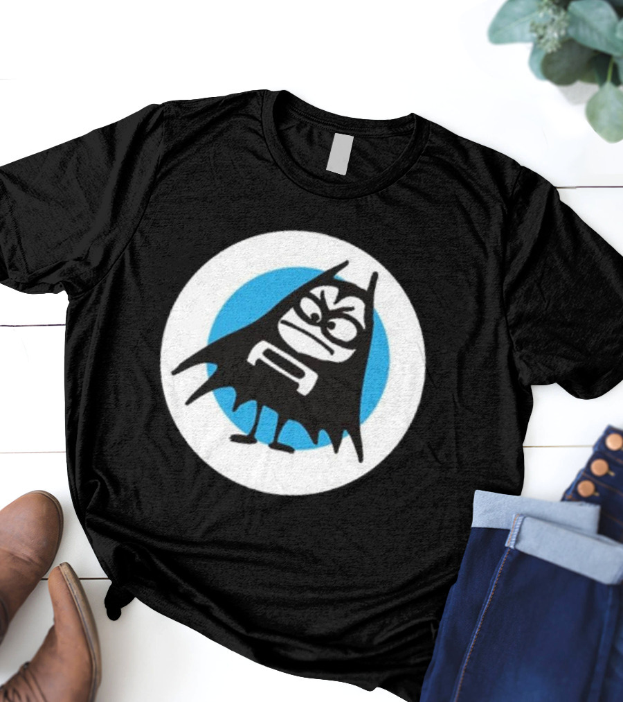 The Aquabats Lil Bat Classic Icon With Cartoon Bat And Mask In Circle T-Shirt