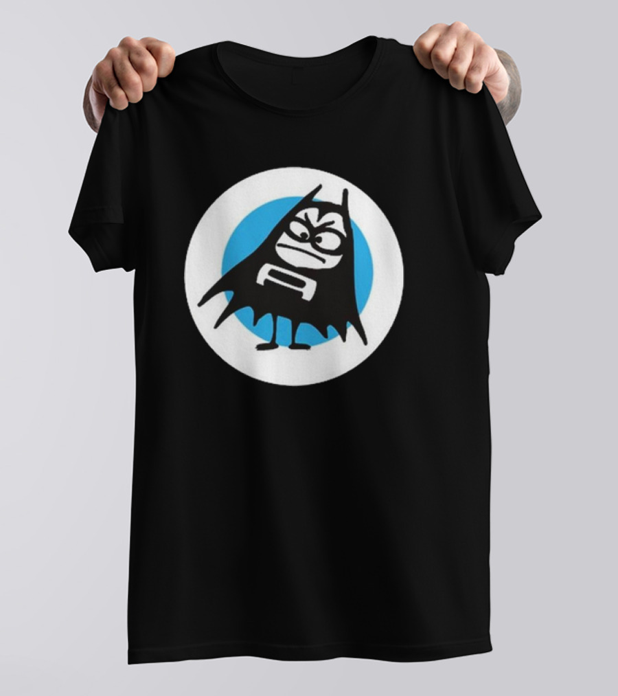 The Aquabats Lil Bat Classic Icon With Cartoon Bat And Mask In Circle T-Shirt