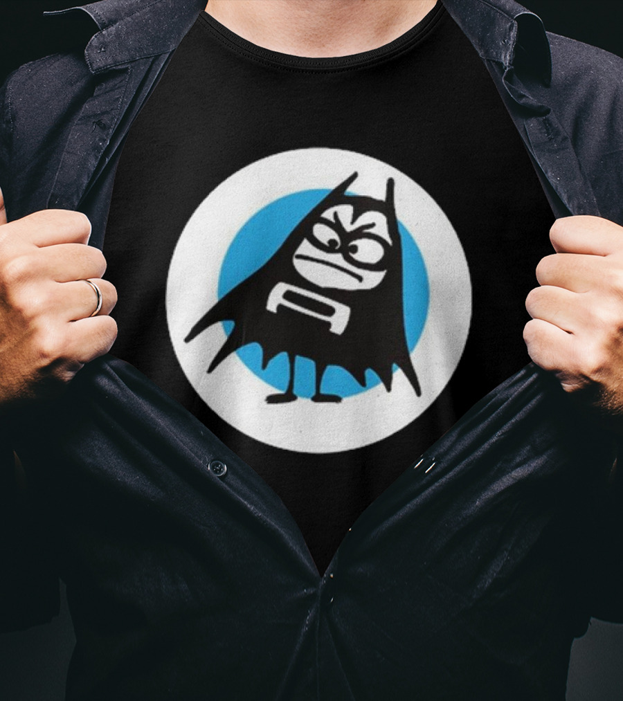 The Aquabats Lil Bat Classic Icon With Cartoon Bat And Mask In Circle T-Shirt