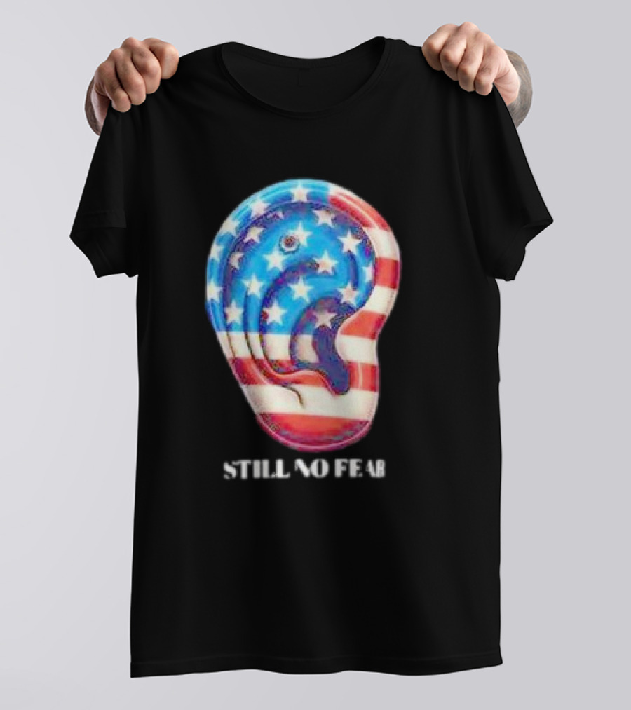 Still No Fear American Flag Ear T-Shirt