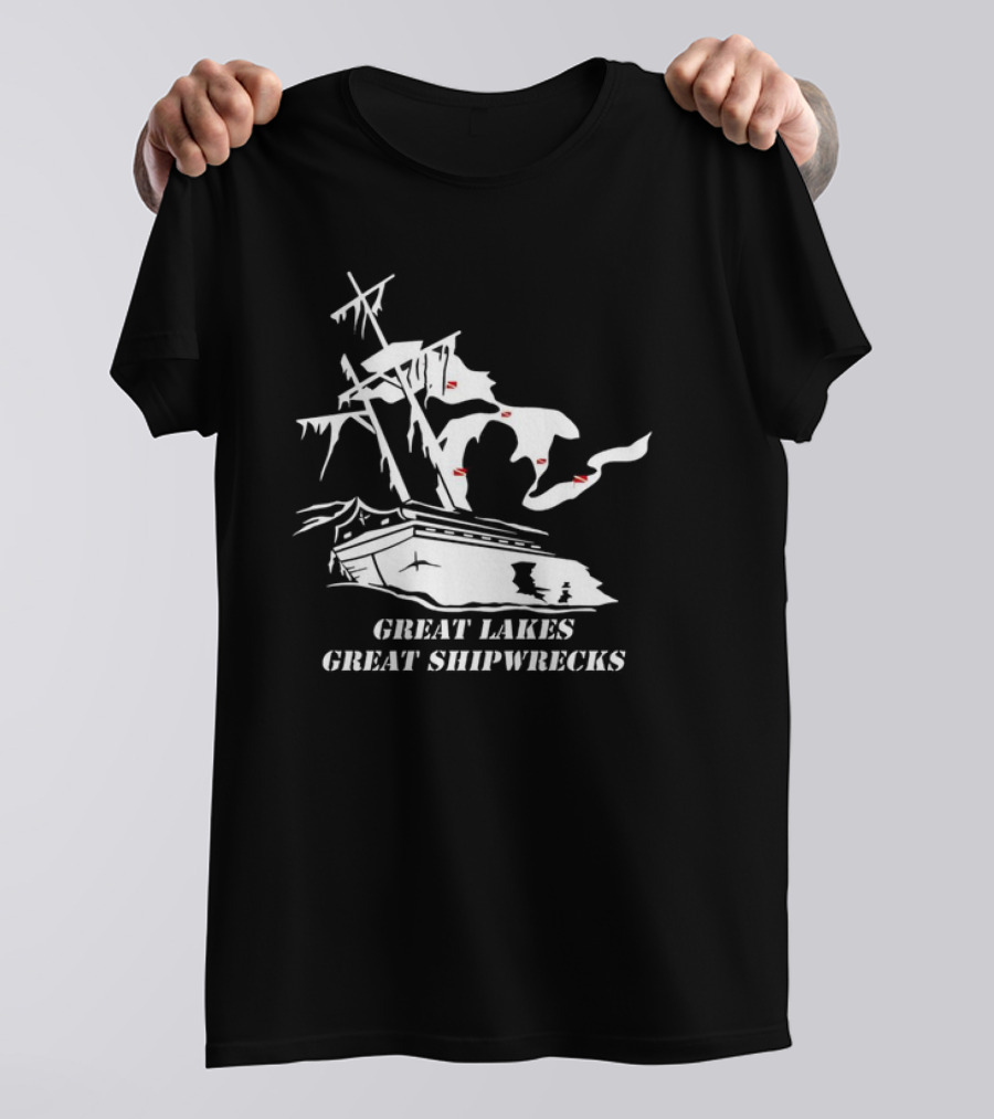 Great Lakes Great Shipwrecks Sailing Adventure T-Shirt