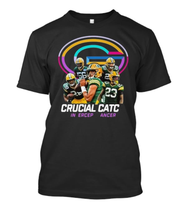 Green Bay Packers Crucial Catch Intercept Cancer NFL Players Team T-Shirt