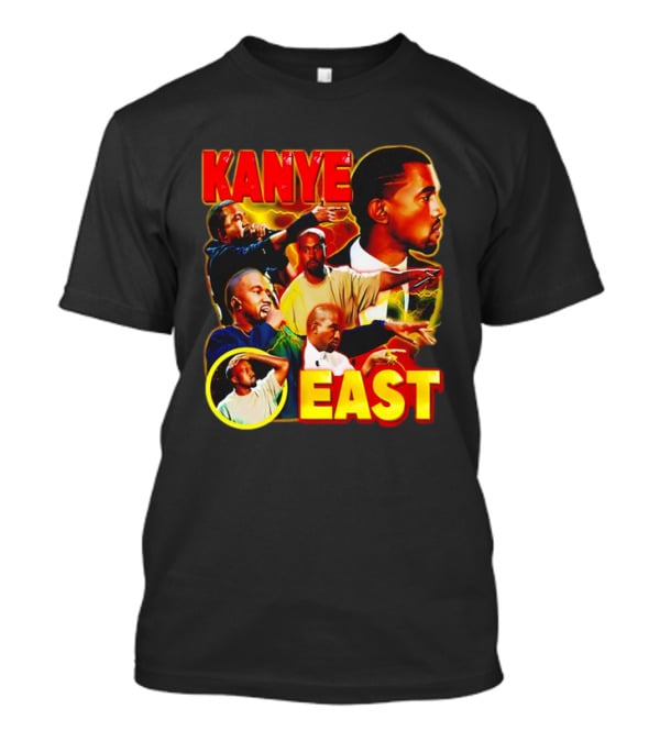 Kanye West Kanye East Rapper Star Retro Multicolor Faces T-Shirt