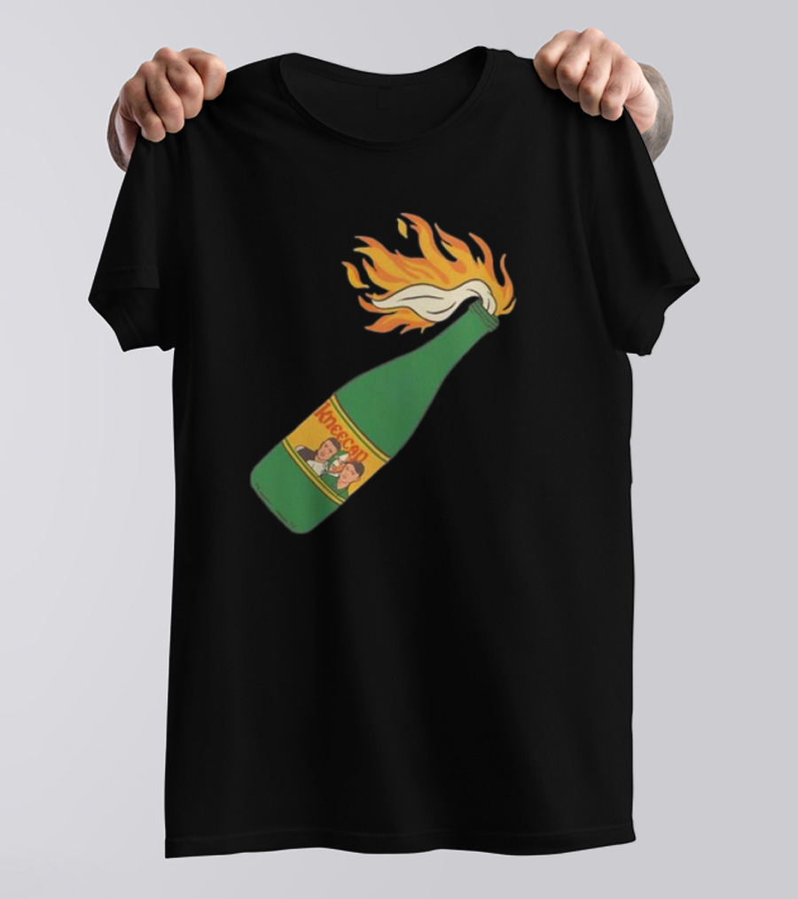Kneecap Flaming Buckfast Molotov Bottle Green T-Shirt