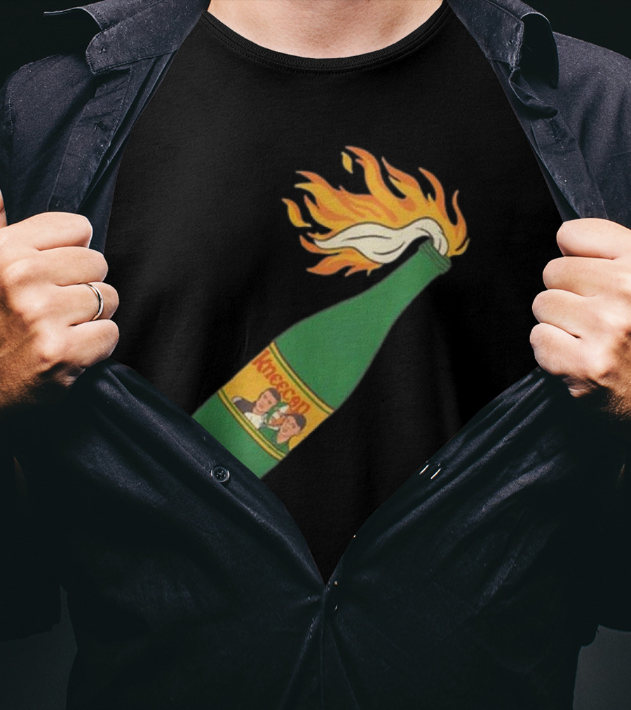 Kneecap Flaming Buckfast Molotov Bottle Green T-Shirt