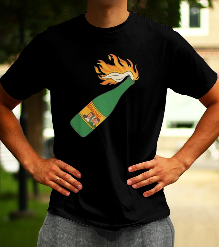 Kneecap Flaming Buckfast Molotov Bottle Green T-Shirt