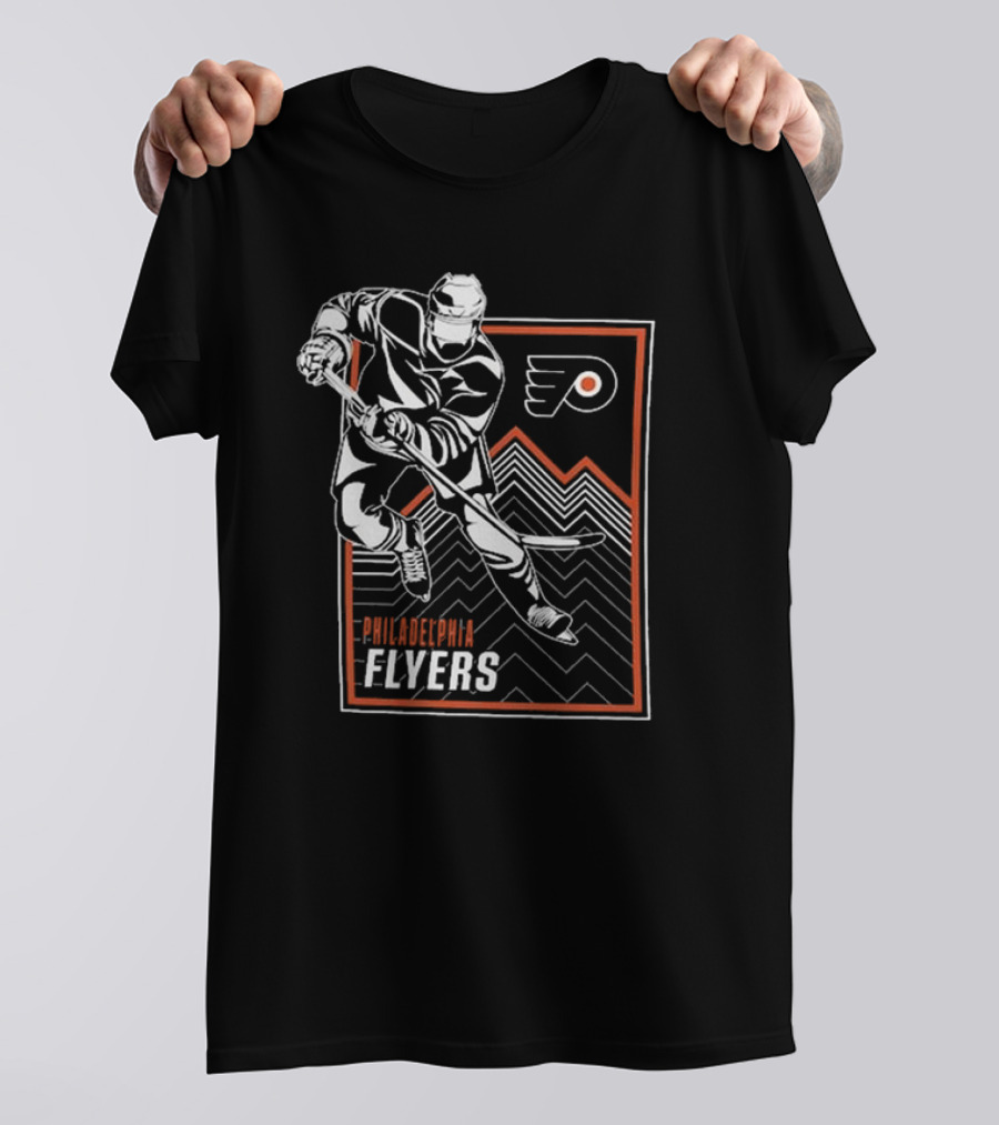 Philadelphia Flyers Hockey Player Graphic With Team T-Shirt