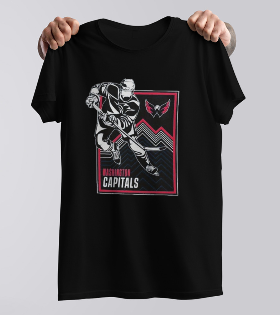 Washington Capitals Hockey Player Graphic With Team T-Shirt