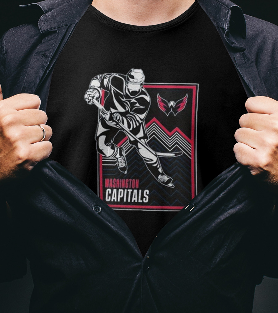 Washington Capitals Hockey Player Graphic With Team T-Shirt