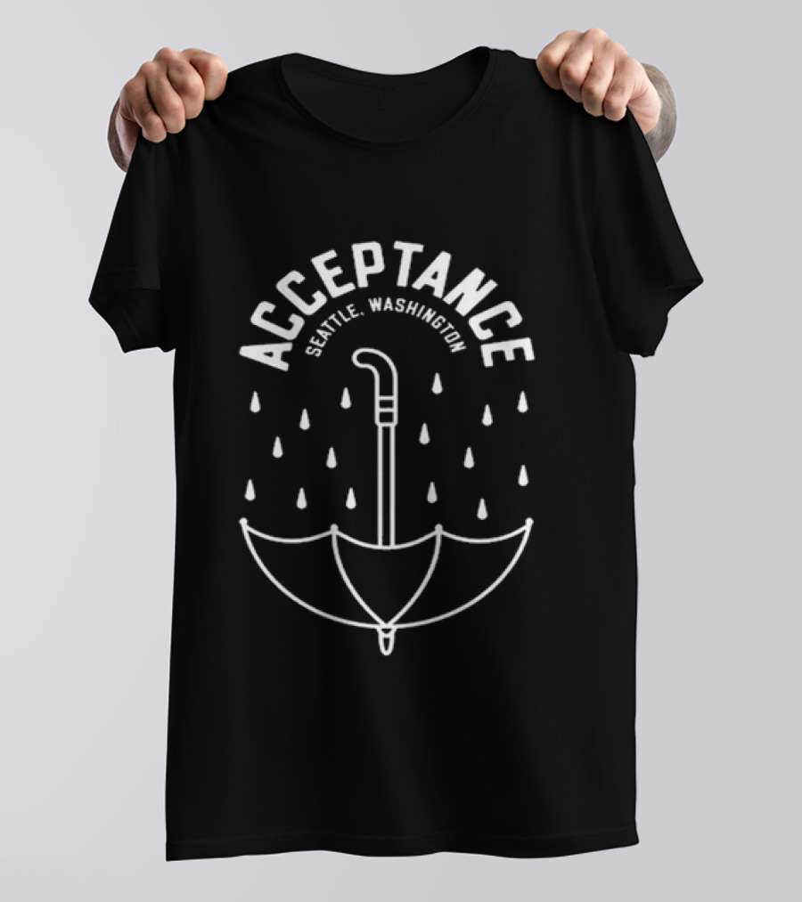 Acceptance Seattle Washington Umbrella Rain Icon Toddler Band T-Shirt