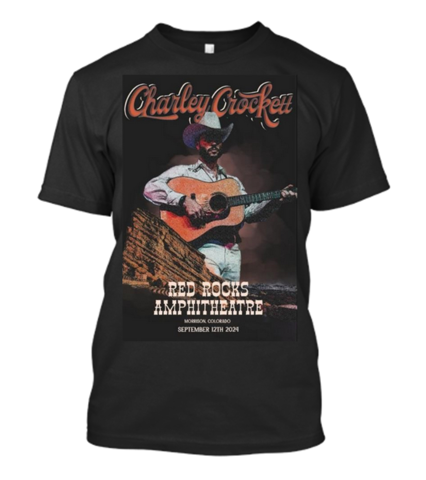 Charley Crockett Red Rocks Amphitheatre Morrison Colorado September 12th T-Shirt
