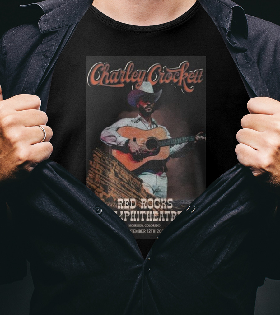 Charley Crockett Red Rocks Amphitheatre Morrison Colorado September 12th T-Shirt