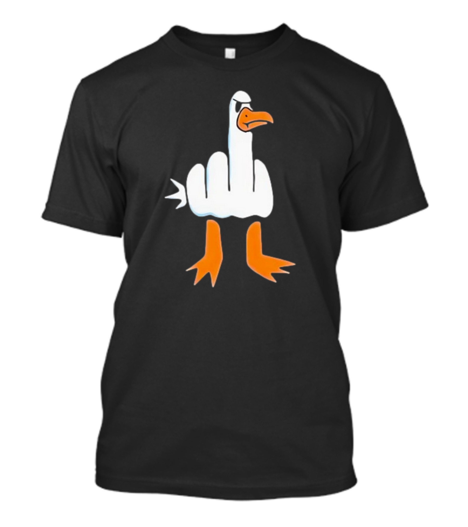 Duck Flipping The Bird Middle Finger Gesture T-Shirt