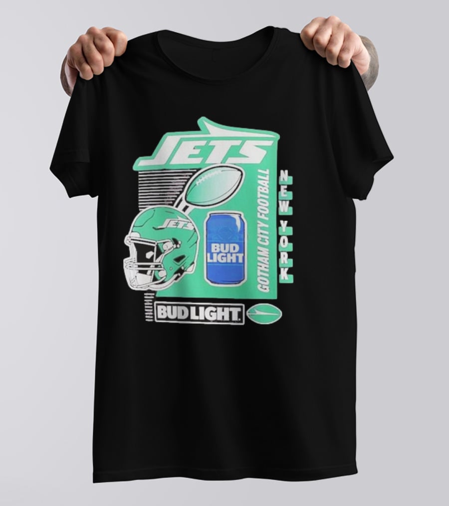 Jets New York Bud Light Gotham City Football T-Shirt