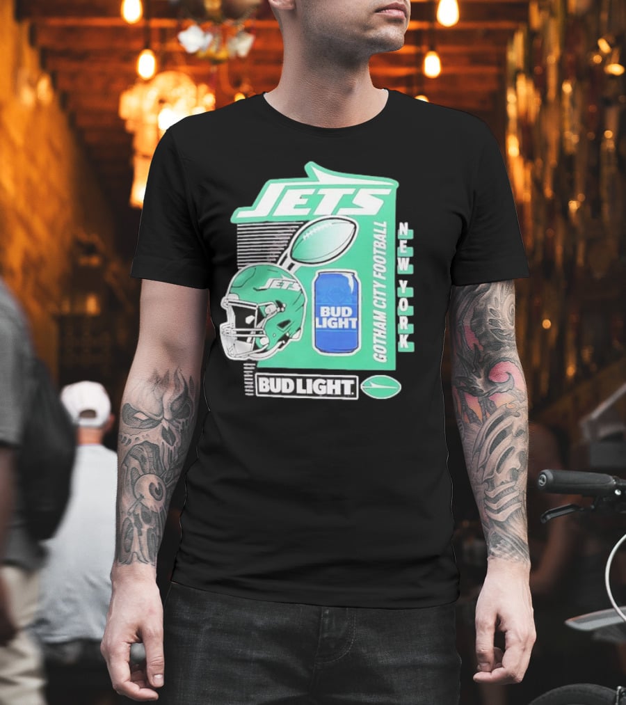 Jets New York Bud Light Gotham City Football T-Shirt