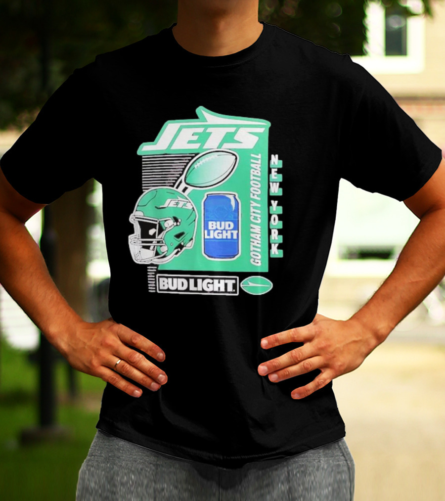 Jets New York Bud Light Gotham City Football T-Shirt