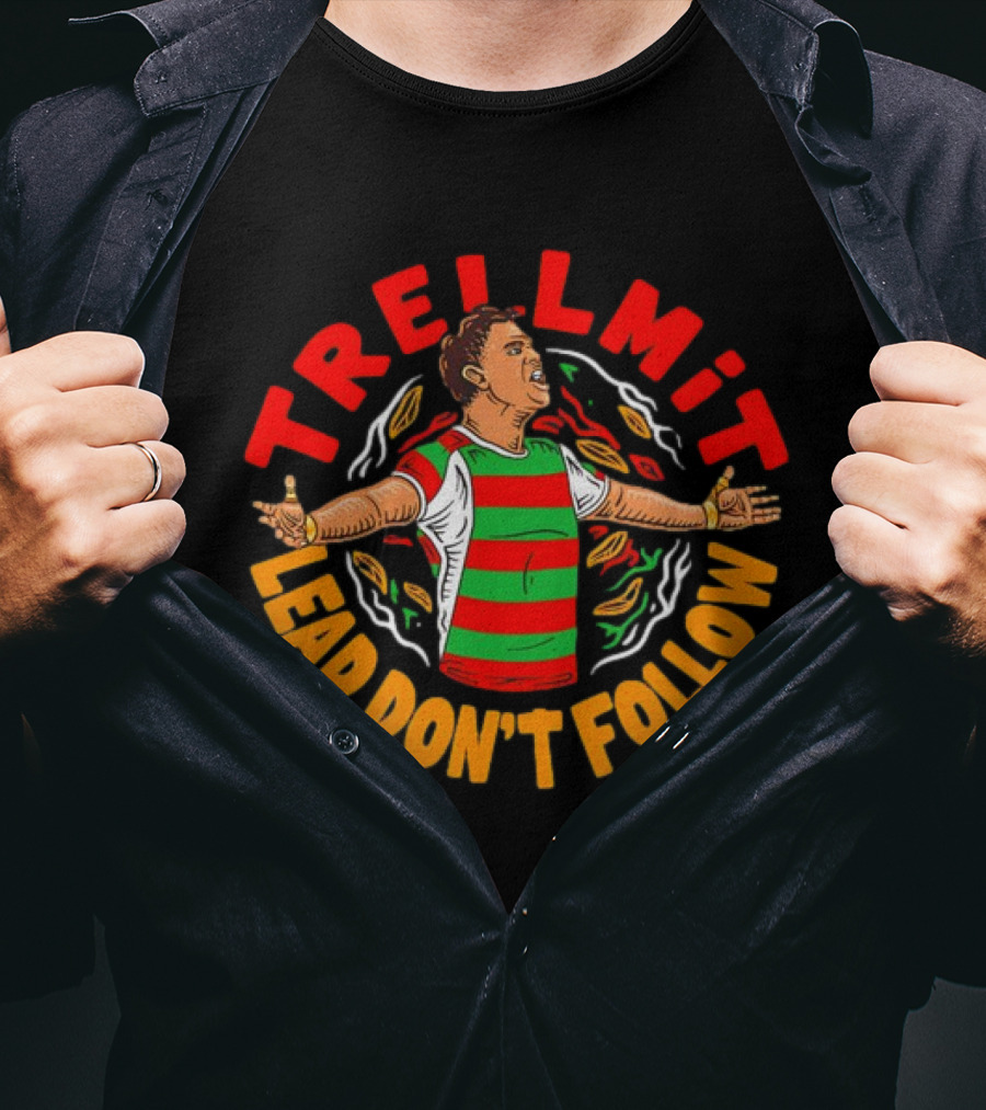TRELLMIT Lead Don’t Follow Rugby-Inspired Motivational Player T-Shirt