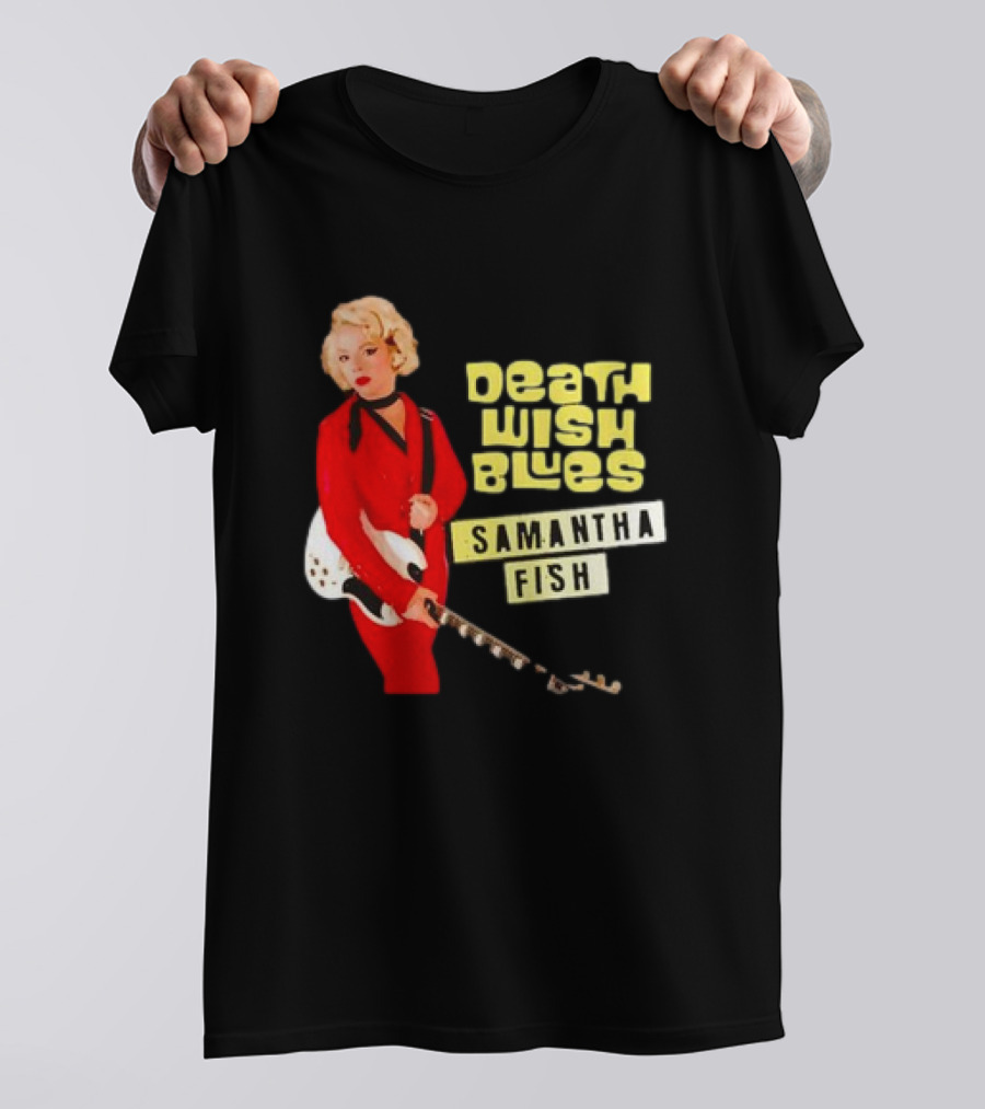 Death Wish Blues Samantha Fish With Guitar In Red T-Shirt