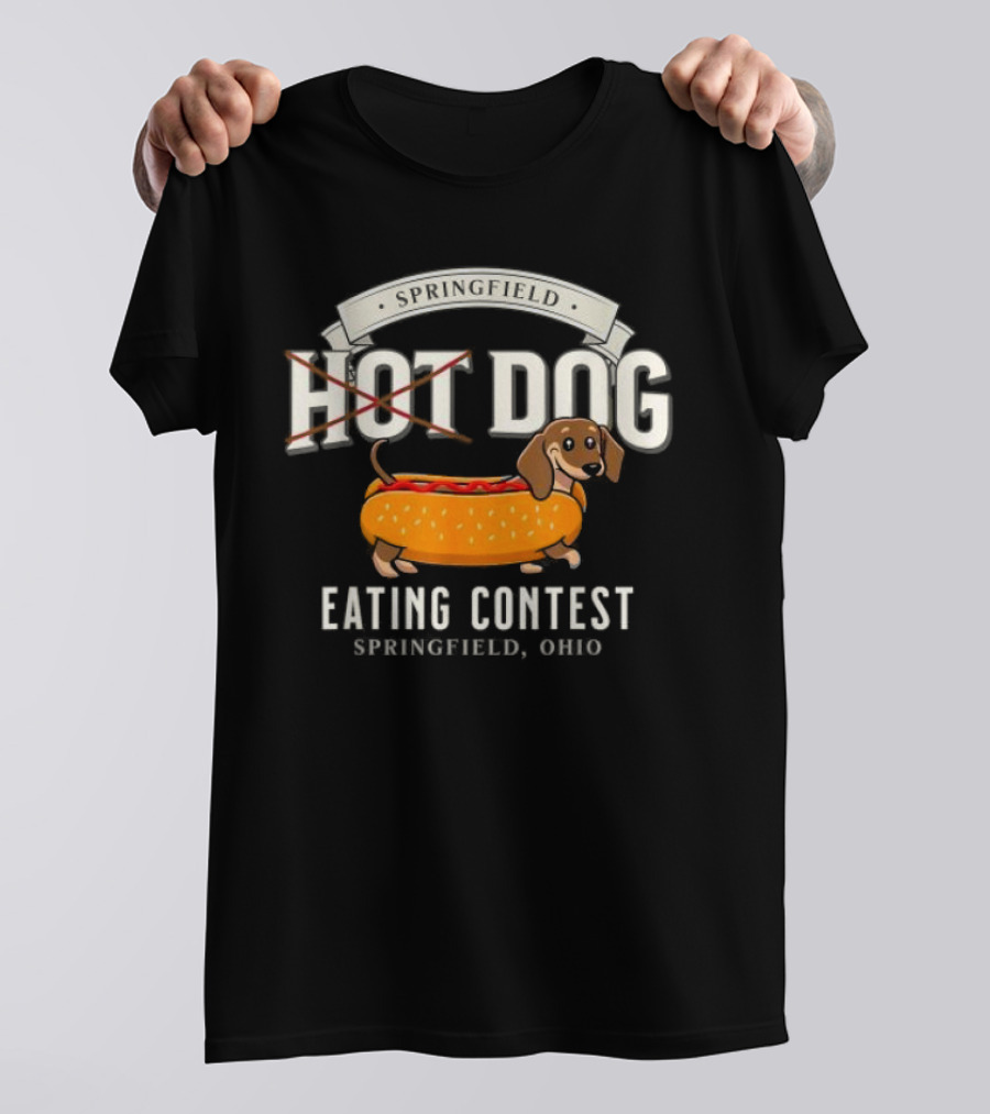 Springfield Hot Dog Eating Contest Springfield Ohio Dachshund Bun T-Shirt