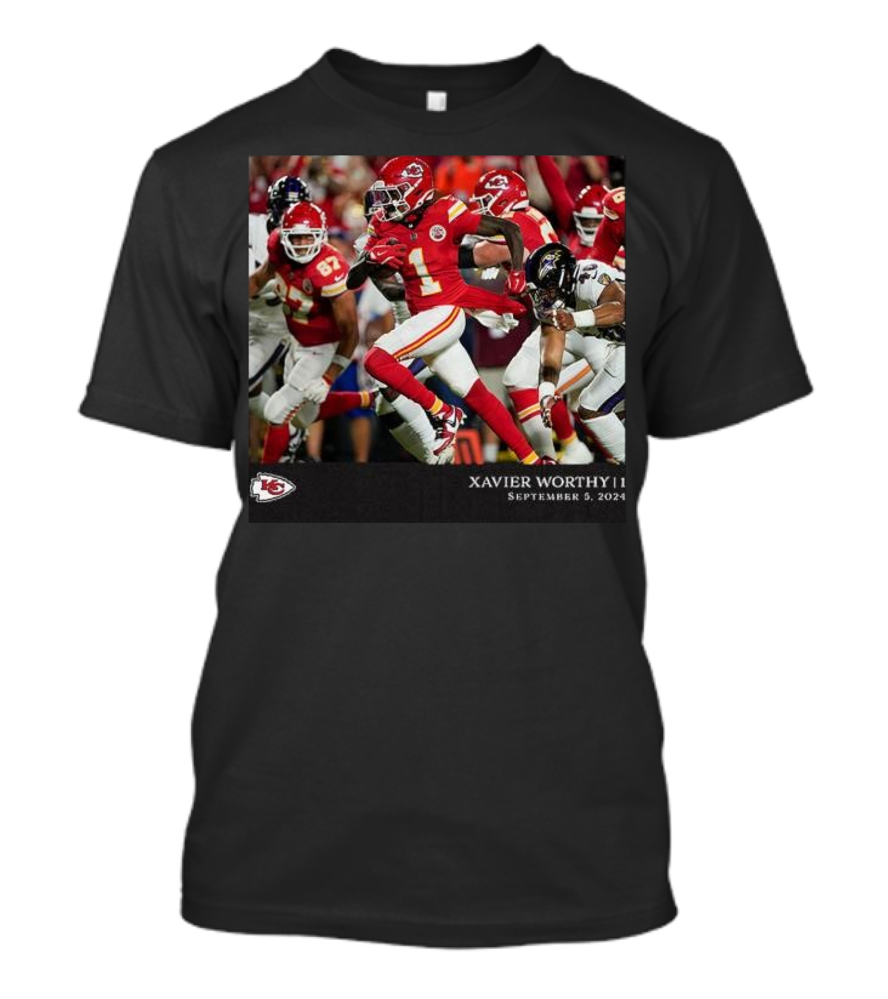 Xavier Worthy Kansas City Chiefs NFL Week 1 September 5 T-Shirt