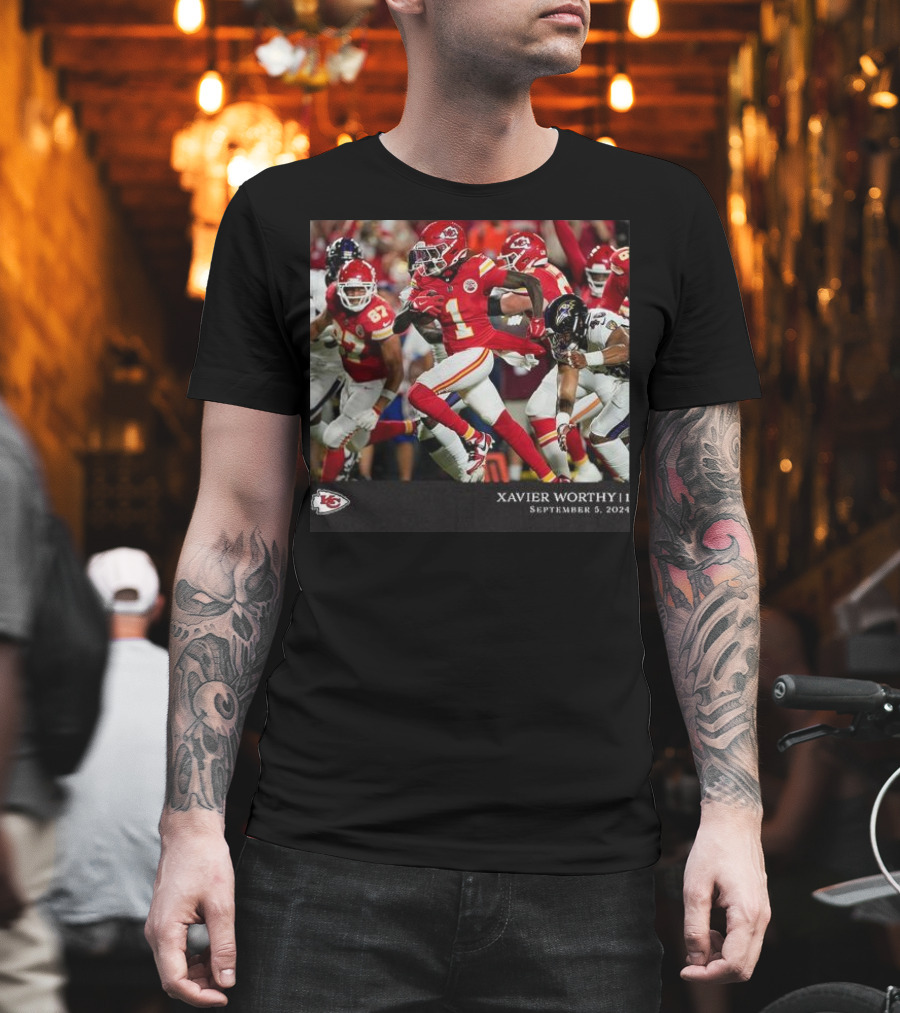 Xavier Worthy Kansas City Chiefs NFL Week 1 September 5 T-Shirt