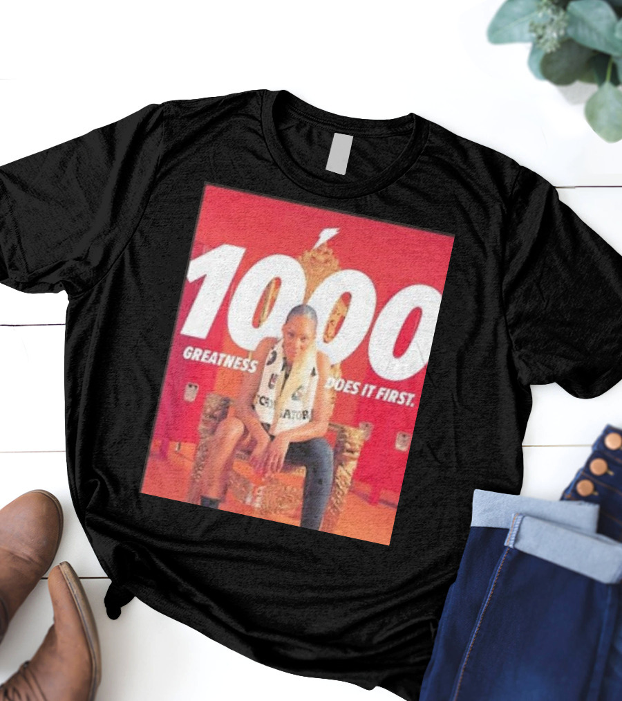 1000 Greatness Does It First A’ja Wilson Iconic Chair Sports Empowerment T-Shirt