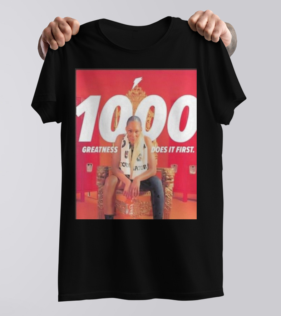1000 Greatness Does It First A’ja Wilson Iconic Chair Sports Empowerment T-Shirt