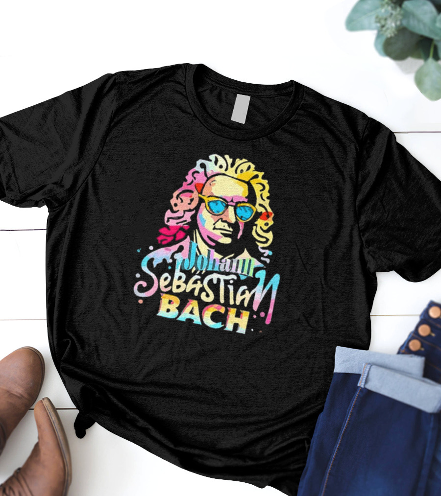 Johann Sebastian Bach Colorful Sunglasses T-Shirt