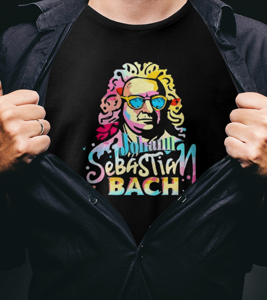 Johann Sebastian Bach Colorful Sunglasses T-Shirt