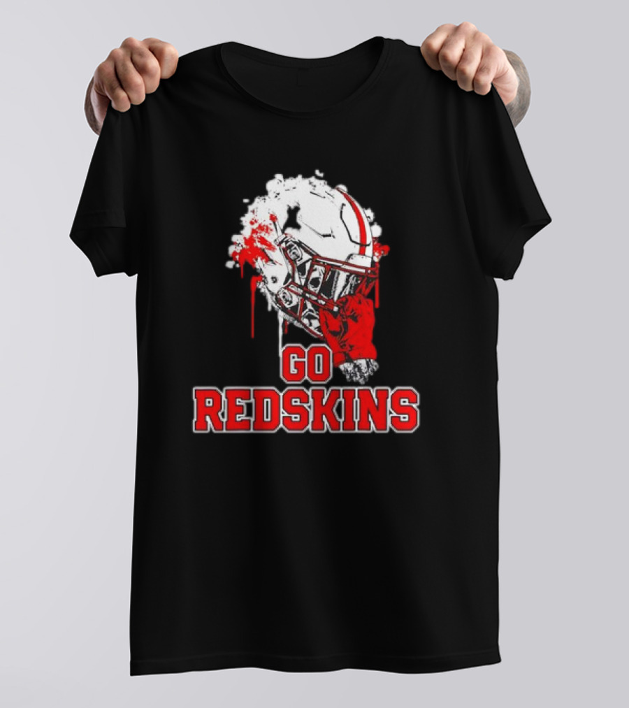 Go Redskins Helmet Burst T-Shirt
