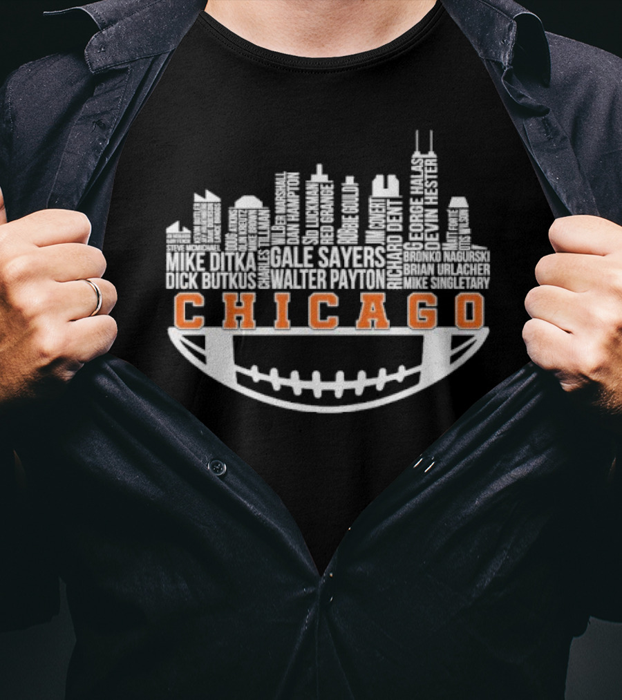 Chicago Football City Legends Skyline T-Shirt