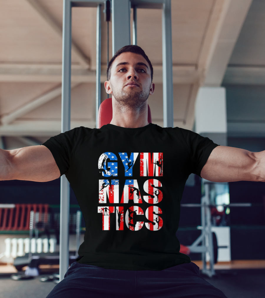 American Flag Gymnastics Team Lovers USA Gymnast T-Shirt