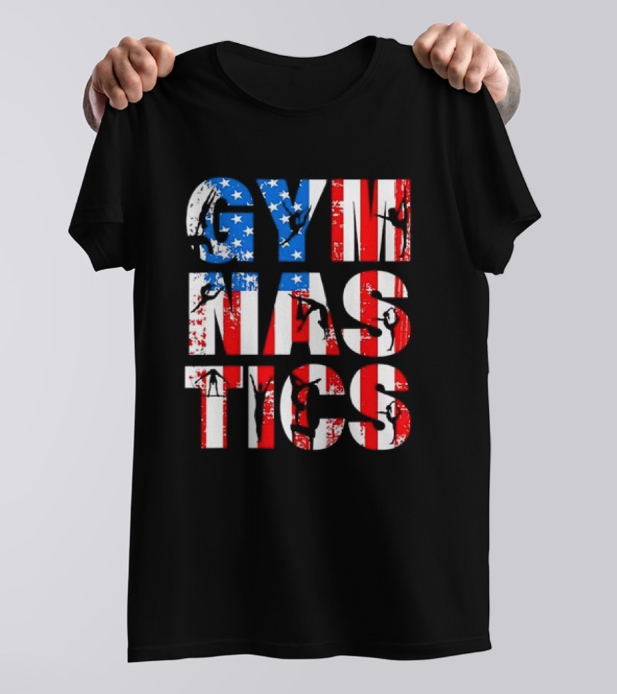 American Flag Gymnastics Team Lovers USA Gymnast T-Shirt