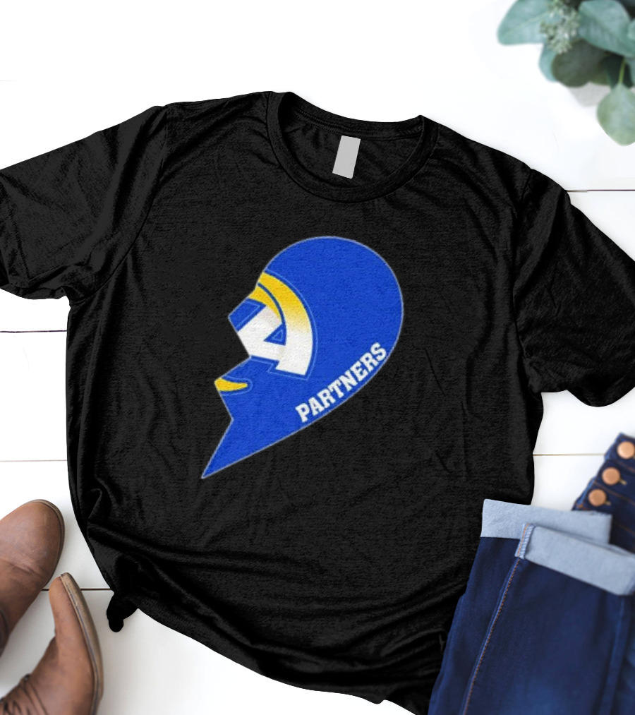 La Rams Partners Heart Logo Half T-Shirt