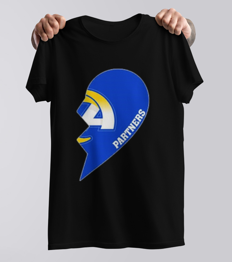 La Rams Partners Heart Logo Half T-Shirt