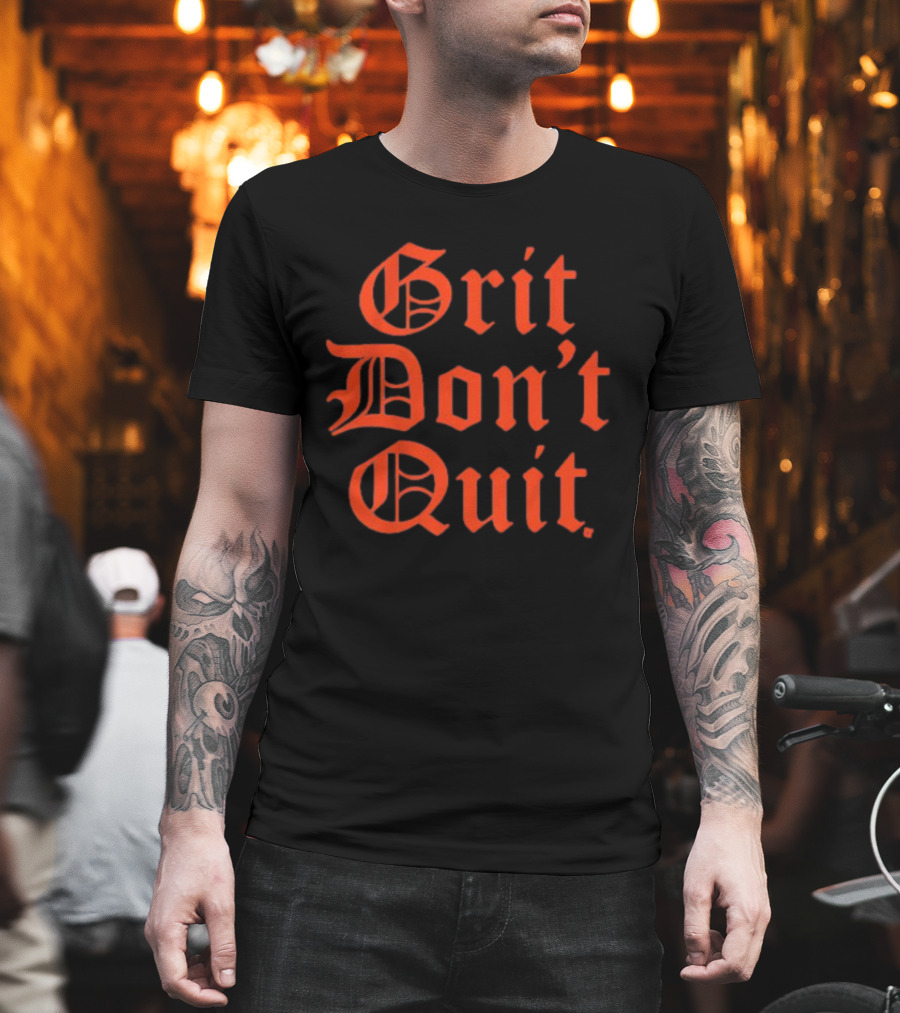 Detroit Grit Don't Quit Baseball T-Shirt