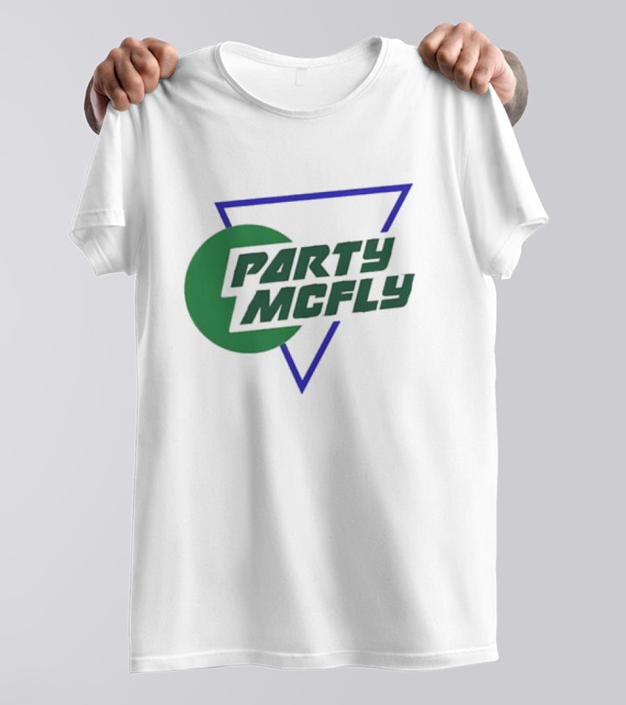 Party Mcfly Retro 80s Neon Triangle Circle T-Shirt