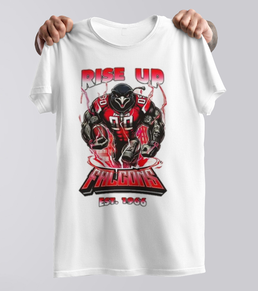 Rise Up Falcons Est 1966 Atlanta Falcons Mascot T-Shirt