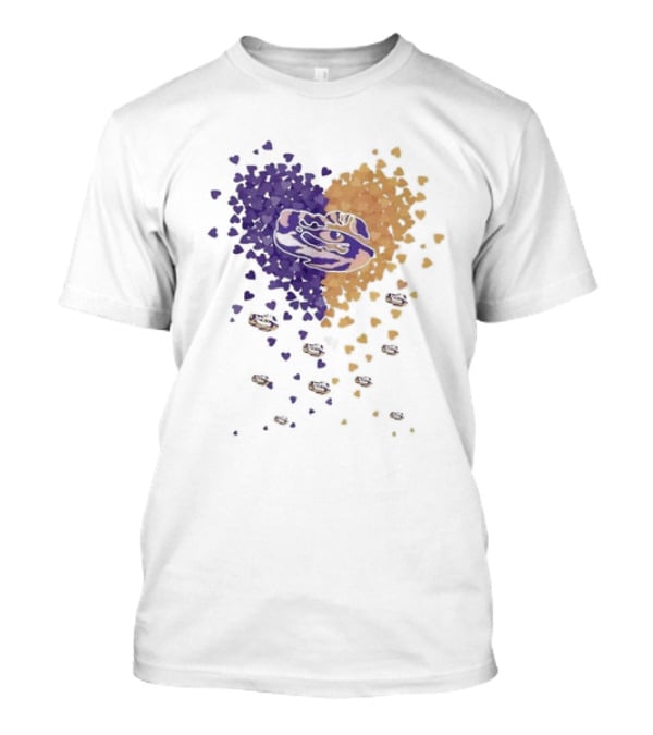 Heart Full Of LSU Tigers Geaux Tigers Purple And Gold T-Shirt