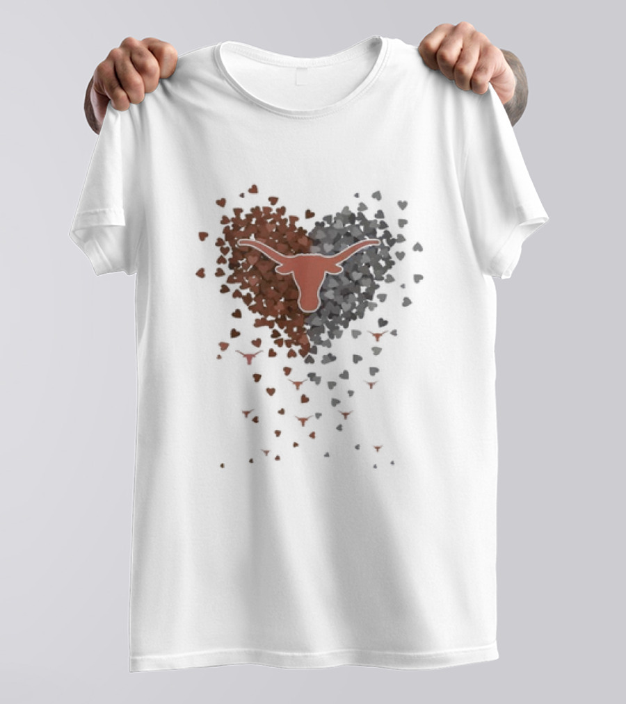 Heart Full Of Texas Longhorns Love T-Shirt