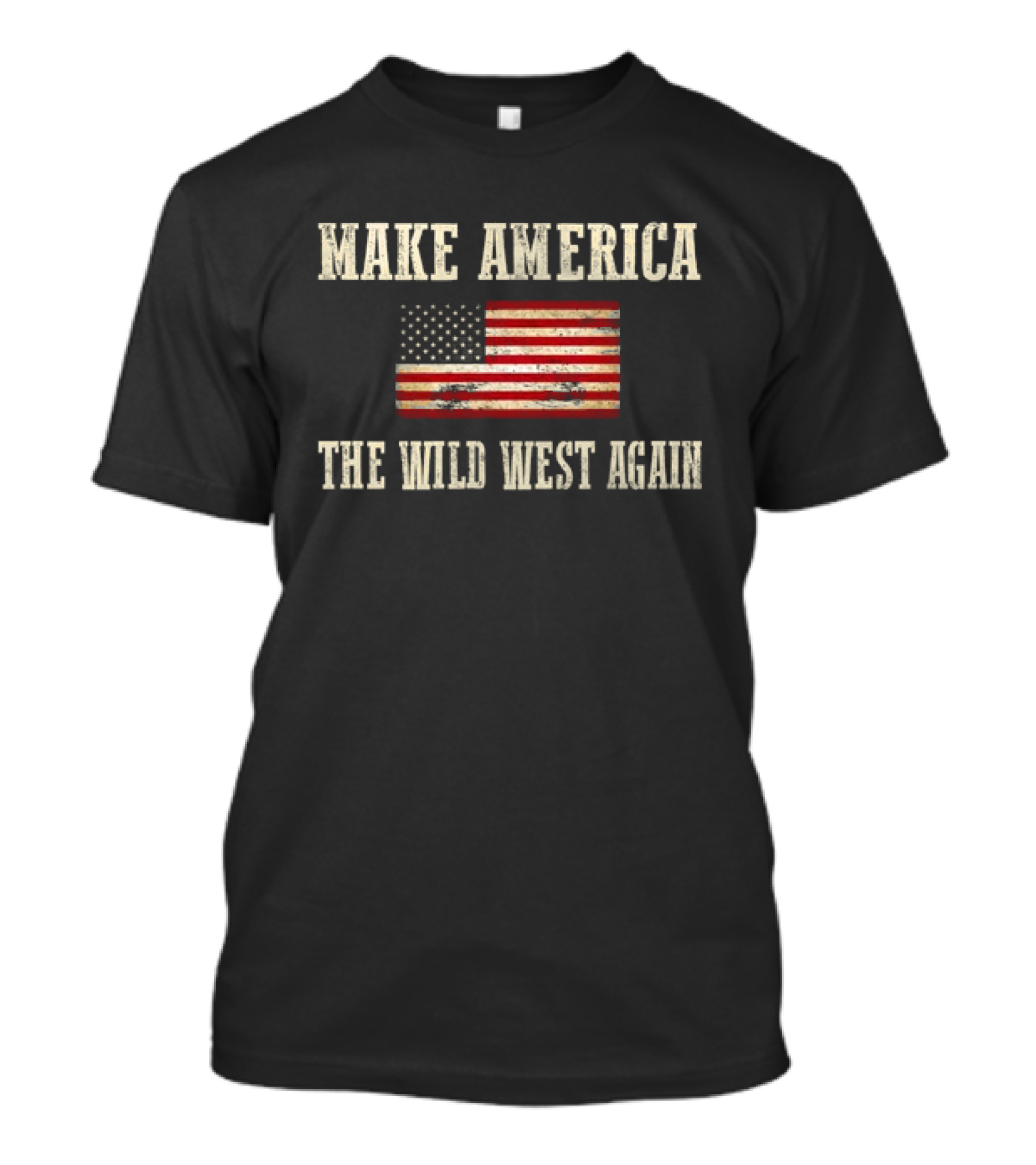 Make America The Wild West Again Vintage American Flag T-Shirt