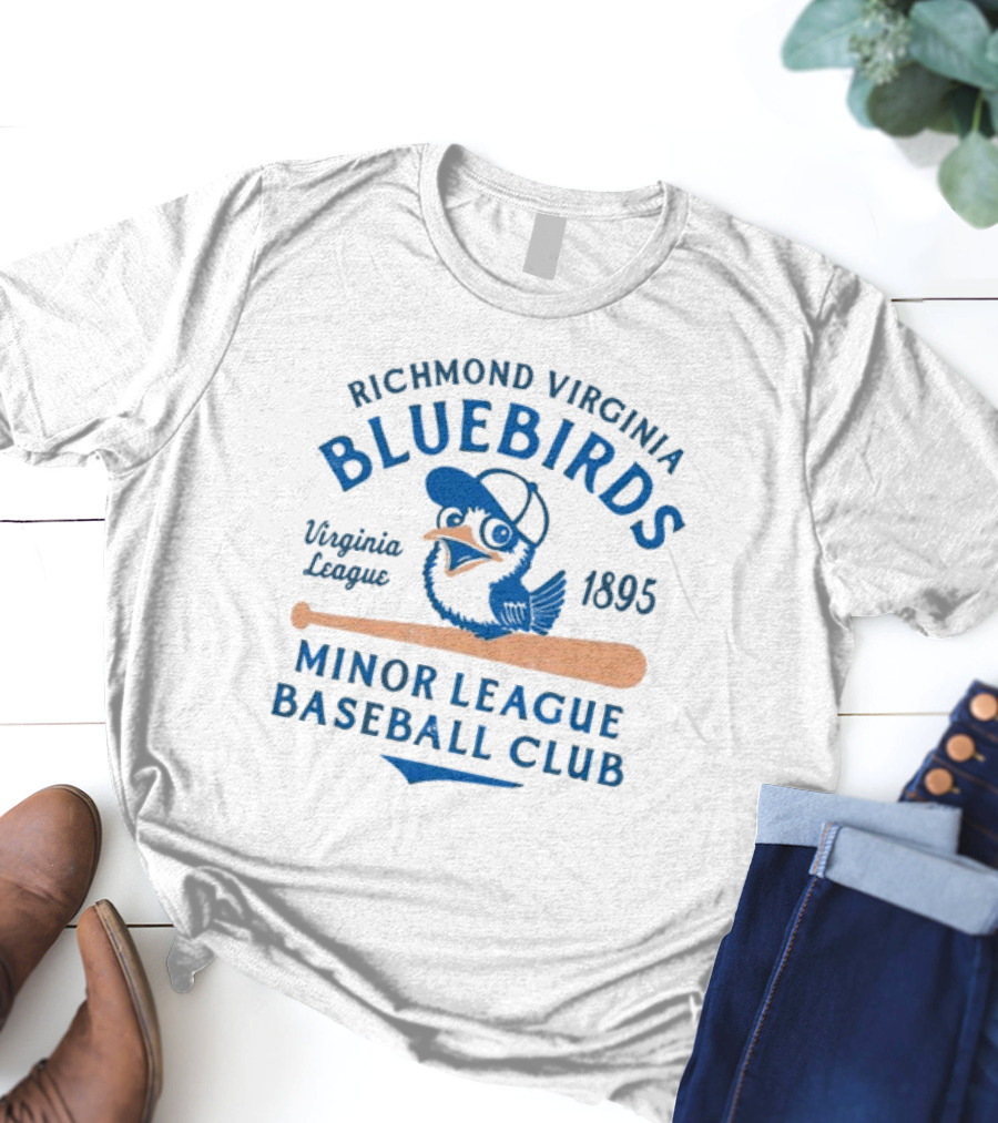 Richmond Virginia Bluebirds 1895 Minor League Baseball Club Virginia League T-Shirt