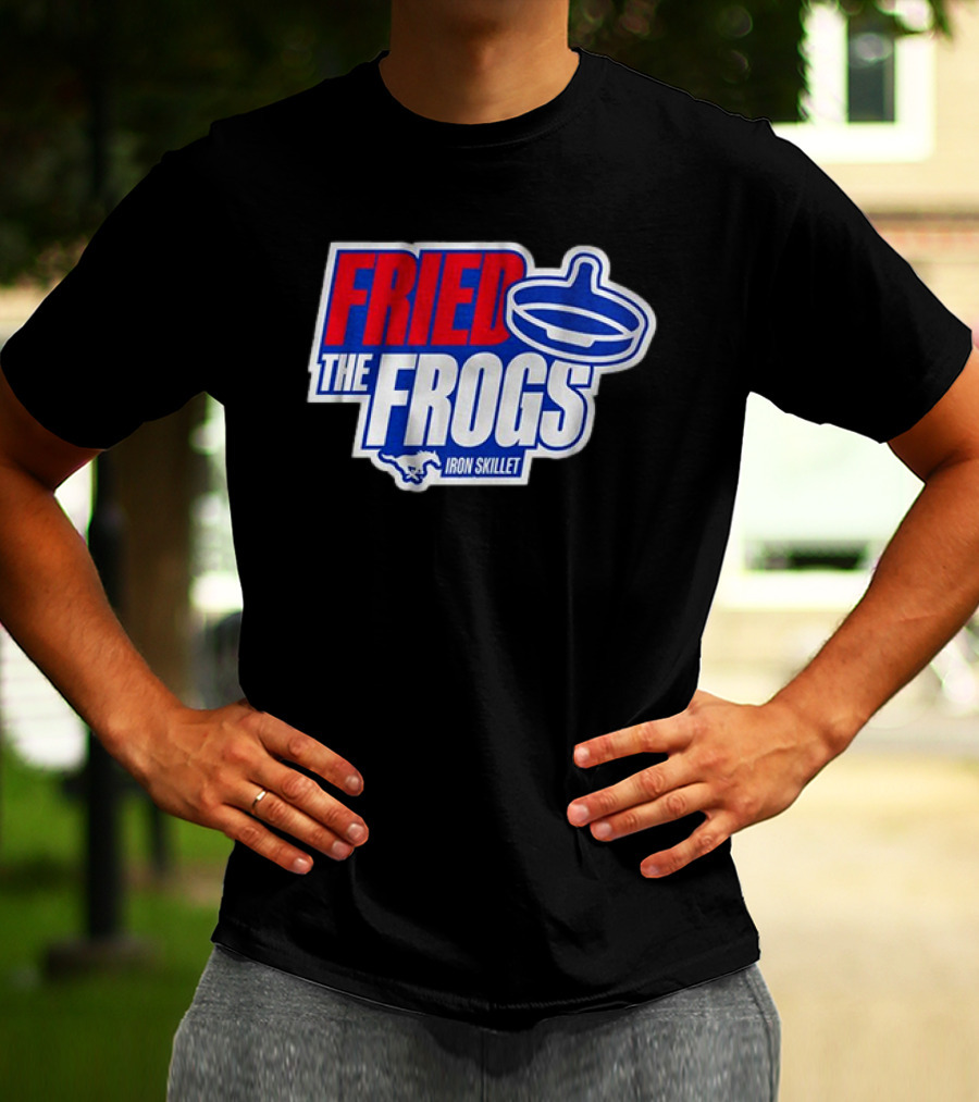 SMU Mustangs Fried The Frogs Iron Skillet T-Shirt
