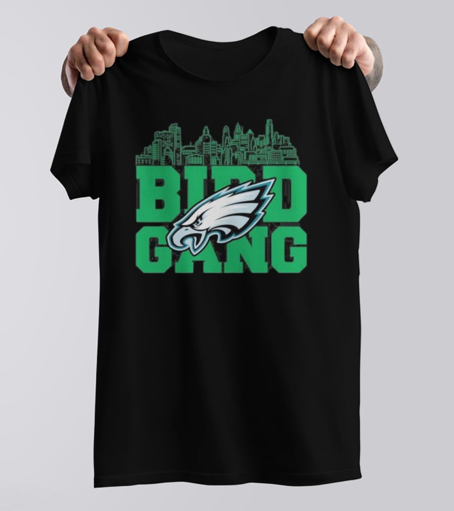 Bird Gang Philadelphia Eagles Bird Head Skyline T-Shirt