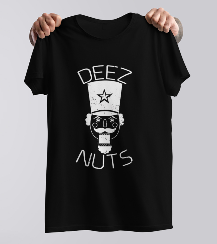 Christmas Nutcracker Deez Nuts Xmas Star Hat T-Shirt