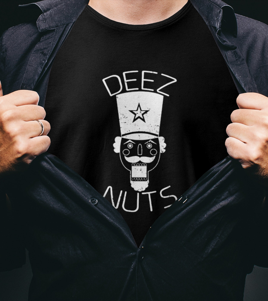 Christmas Nutcracker Deez Nuts Xmas Star Hat T-Shirt