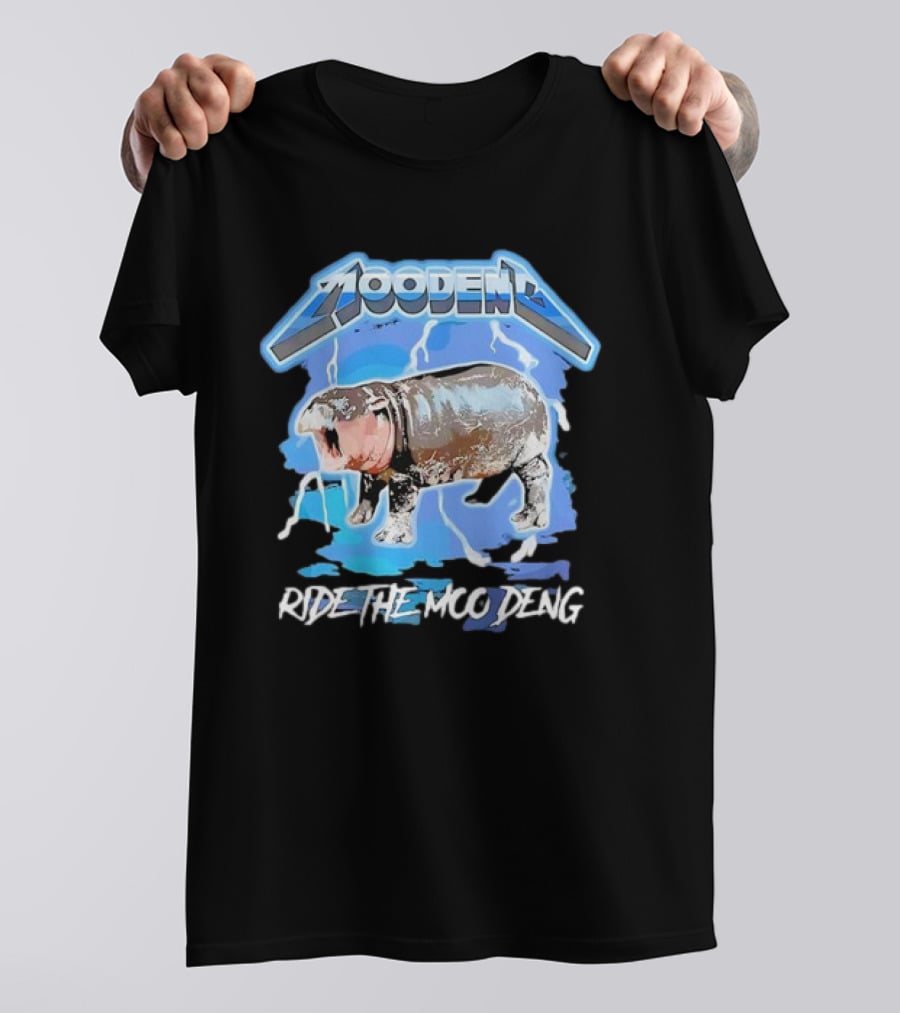 Moo Deng Ride The Moo Deng Electric Hippo T-Shirt